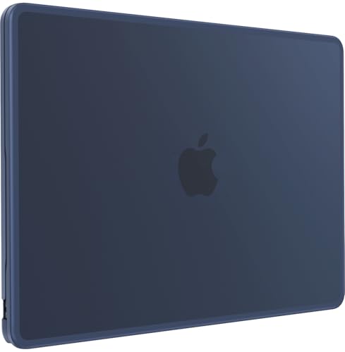 Image of BlueSwan Case Compatible for MacBook Air 13.6 inch M3 M2 A3113 A2681, Released in 2022 2024, Anti-Rupture Shockproof Matte Anti-Fingerprint Hard Shell Cover - Frosted Midnight