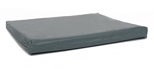 Jenny Wren - Foam Filled - Waterproof Dog Bed Heavy Duty Chew Resistant Mattress Outdoor Crate Cage Mat Pad - 24" x 18" x 2" (60cm x 45cm x 5cm) - Grey