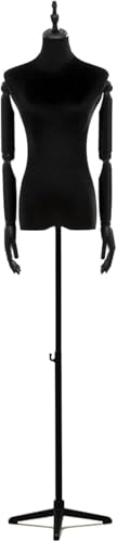 Maniquí de escaparate ajustable con base metálica estable para lucir vestidos y joyas 2