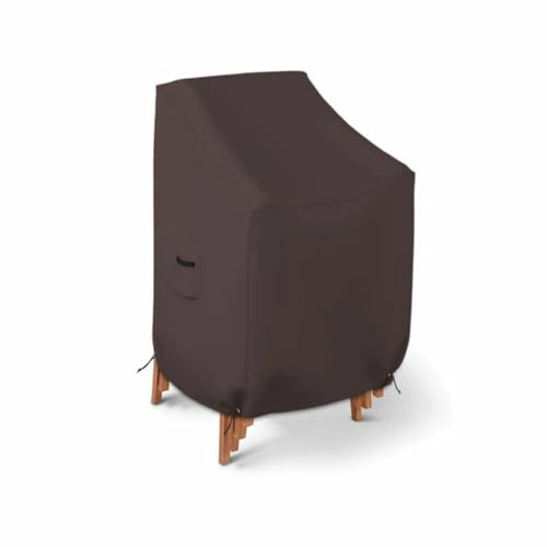 Stackable Outdoor Patio Furniture Covers Waterproof for Lawn Chair in Heavy-Duty Material & Brown Color | 34