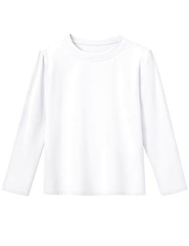 KEREDA Girls Long Sleeve Shirts Soft Cotton T-Shirts Crewneck Basic Tees for Kids and Teen Girls Tops Clothes4