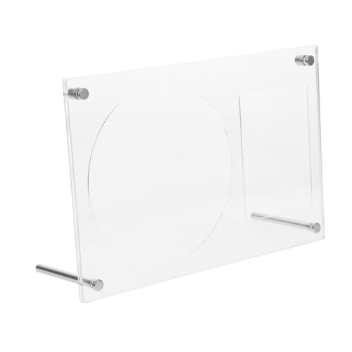 Healifty Acrylic CD Display Rack Clear Photo Storage Holder with Stand for Dvds Photos Versatile Design for Home Office Elegant and Simple Showcase