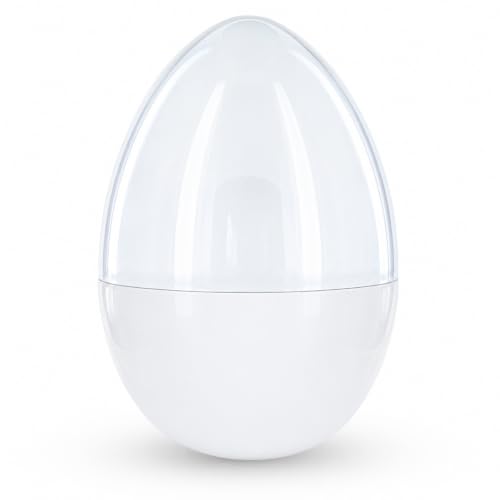 BestPysanky Giant Extra Large White Plastic Easter Egg Two Tones 12 Inches