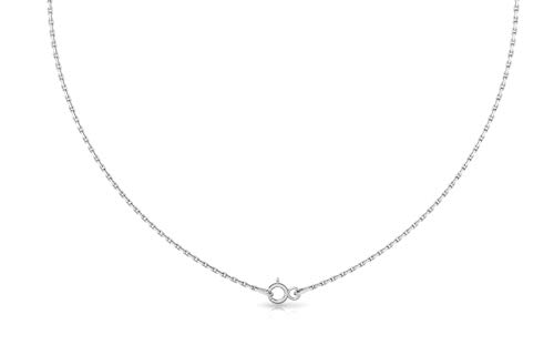 925 Sterling Silver Chain Necklace for Men & Women, 1.5mm, Cable Medium, 16/18/20/24/30 Inch, Spring Ring Clasp, Replacement Chain for Pendants & Charms, Jewelry Making Chains