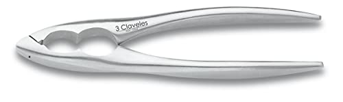 3 Claveles - Cascanueces Profesional Forjado 17 cm, Acero INOX. para nueces, menaje Profesional