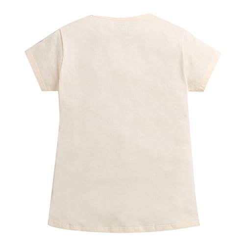 Image of Hopscotch Girls Cotton Graphic Print Regular Fit T-Shirt