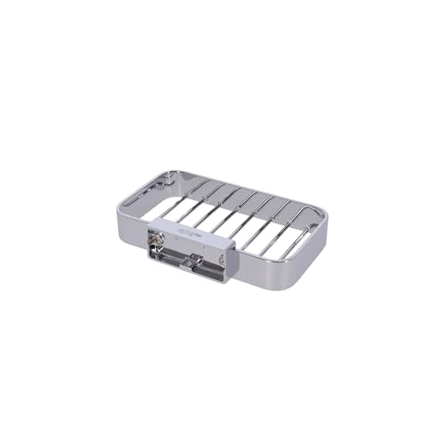 Inda | Cestino Portaoggetti Da Doccia Rettangolare (15,2X9,5X3Cm) | Serie Lea, In Ottone, Facile Da Installare, Con Viti E Tasselli, Anticorrosione, Design Puro- Cromato - 4