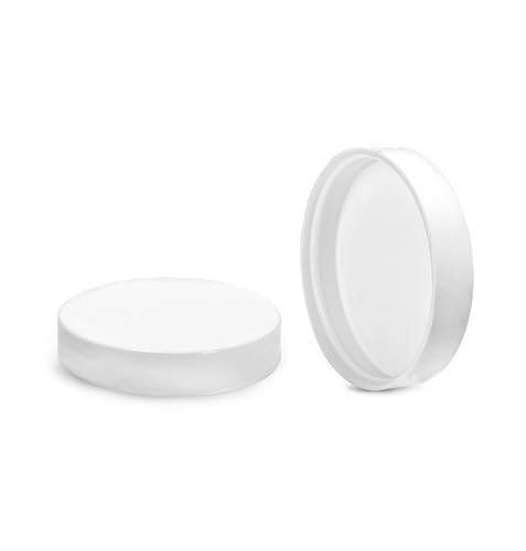 63/400 Plastic Caps, White Polypropylene Smooth PE Lined Caps