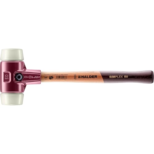 SIMPLEX-Schonhammer, Nylon; mit Tempergussgehäuse und hochwertigem Holzstiel | D=50 mm | 3008.050
