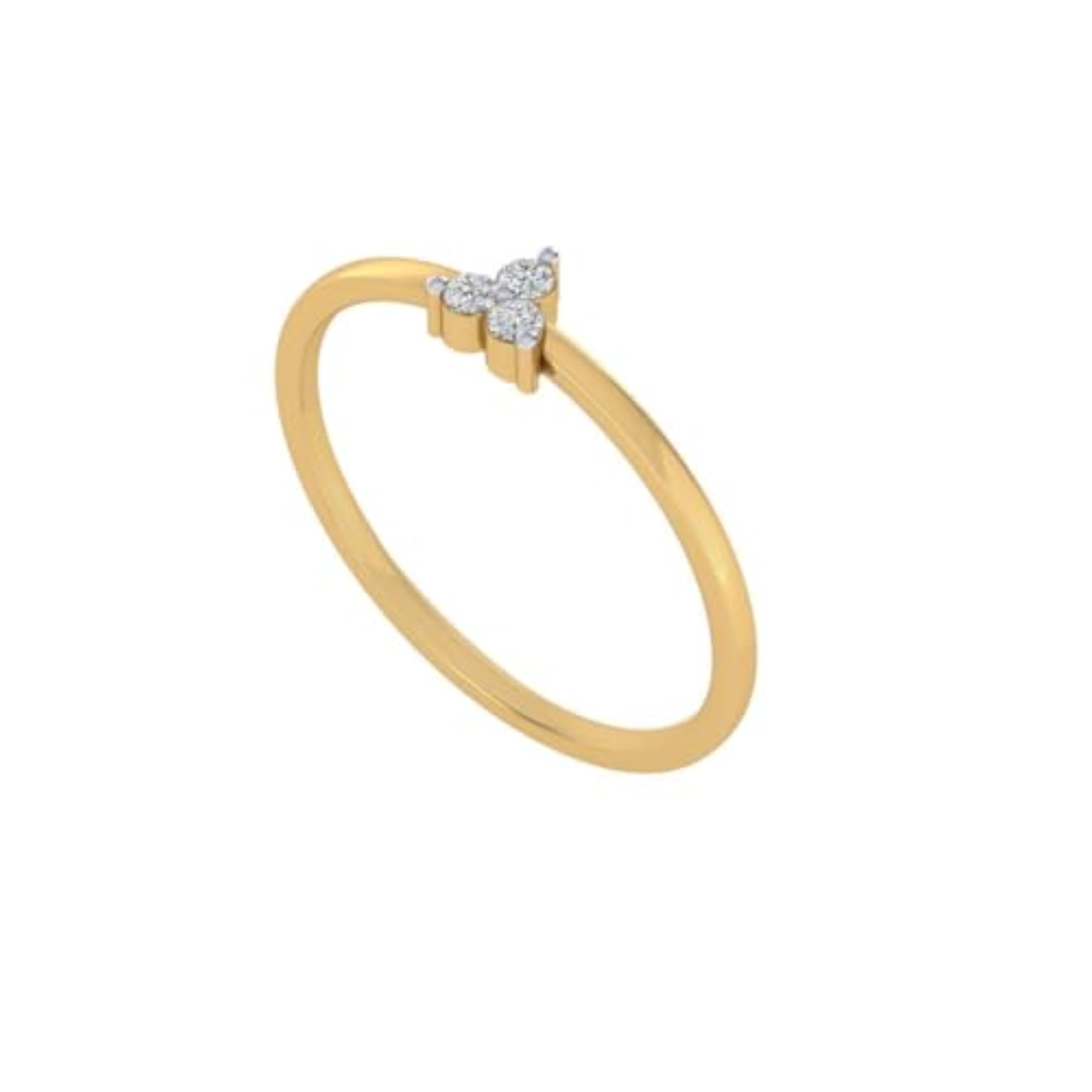 Women's Pure 925 Sterling Silver Trio Ring, Multiple Plating Options