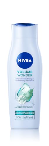 NIVEA Volume Wonder Kräftigendes Shampoo (250 ml), Volumen Shampoo mit Kollagen und natürlichem Bambus-Extrakt, silikonfreies* Haarshampoo für sofortigen Volume Effekt