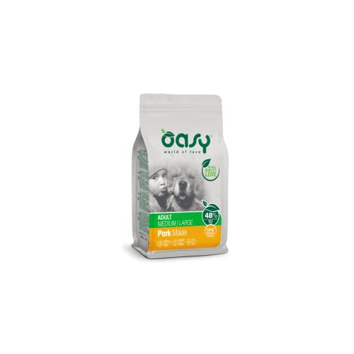 Oasy One Protein Secco Cane al Maiale 12Kg Alimenti Secchi Monoproteici per Cani