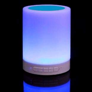 Caixa De Som Bluetooth Abajur Led Touch Luminária Multicolor