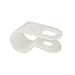 Alamic Cable Clamp R-Type Cable Clip Wire Clamp 1/4-inch Nylon Screw Mounting Cord Fastener Clips with Screws for Wire Management - White - 50 Pcs