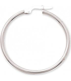 Créoles Or Blanc PAVIA 18 carats 30 mm un cadeau inoubliable en or 750