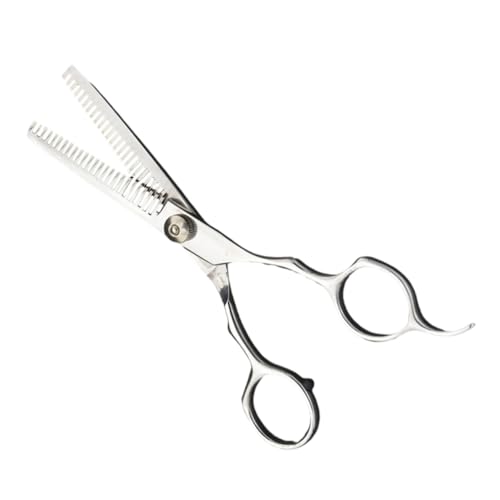 Mikikit Forbici Parrucchiere Doppie Punte in Inossidabile Antiruggine Strumento Professionale per Taglio e Sfoltitura Capelli Uso Famiglia Animali e Saloni