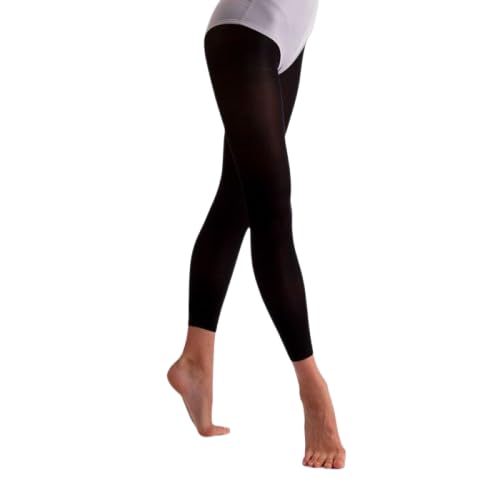 REEVE 3 X Pairs Footless Tights for kids - 40 Den Soft dance tights for girls - Dance footless tights Children, Tailored for Dancers (3-5 Years, Black)