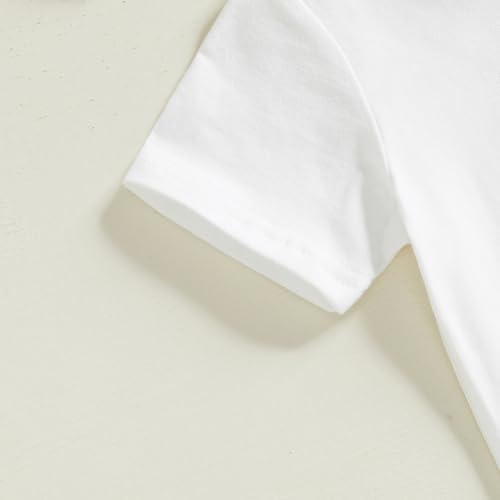 Image of Toddler Baby Boy Easter Rabbit Outfit Short Sleeve Bunny Carrot Smocked T-shirt Elastic Waist Shorts Summer Clothes