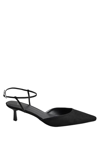 Long Tall Sally - Lts Point Ankle Strap Kitten Heels In Standard Fit - Women's