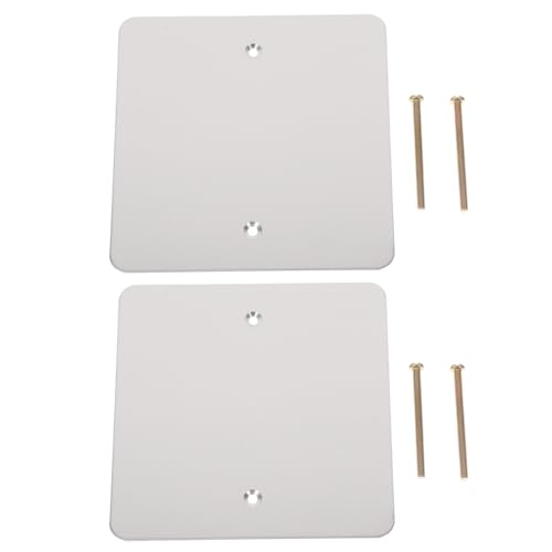 OSALADI Cubierta De Panel Eléctrico De Acero Inoxidable 2 Piezas Placa Ciega En Blanco 4.72X4.72In Resistente a Altas Temperaturas Y Arañazos Con Tornillos Para Instalación Fácil En Hogar