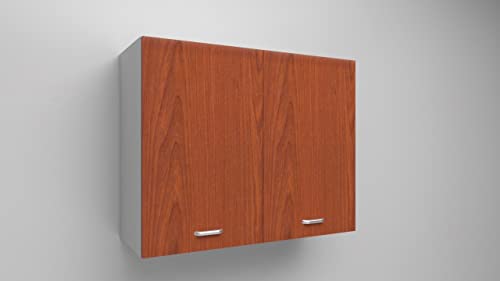 Mueble Colgante Blanco con 2 Puertas Cerezo 72X80X33