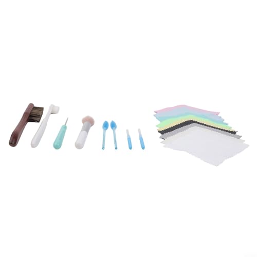 Kit de limpieza de joyas, 18 piezas, con cepillo de crin, paños de microfibra para pulir anillos, cepillo de pulido para oro, plata, collar, pendientes limpiador