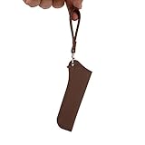 Farbe braun Outdoor-Werkzeuge Falzmesser Zange Beutel Beutel Etui Faltmesser Erste Schicht aus Leder Rindsleder Gerade Messer Koffer Mantel Messer Abdeckung Braun Einfach zu verwenden
