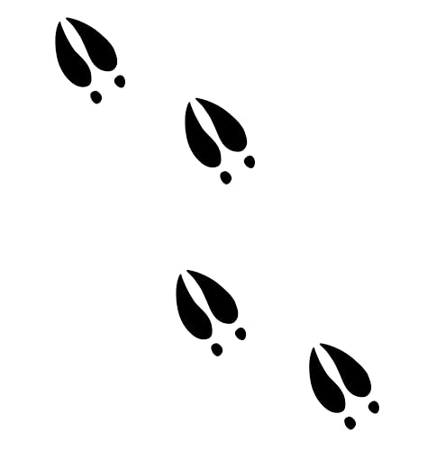 Deer Track Decals - Set of 12 - for Indoor or Outdoor use - Vehicle, Cooler, Wall, Window