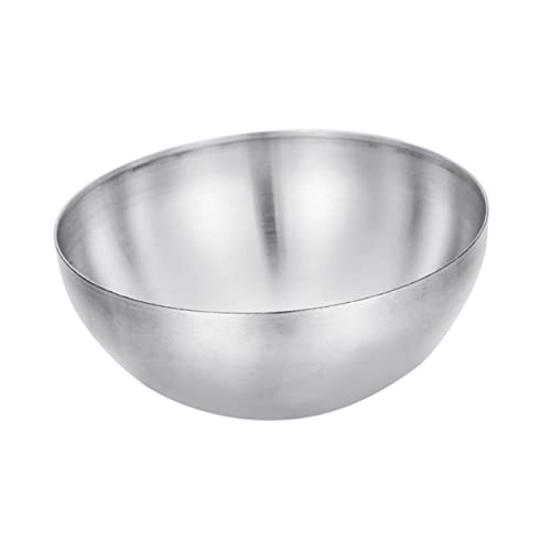 VALICLUD Ciotola in Acciaio Inossidabile Monostrato 20 Cm Bordi Lisci, Contenitore per Alimenti Versatile per Insalate, Frutta e Riso, per Uso Domestico Quotidiano