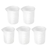 LET'S RESIN Silicone Measuring Cups for Resin, 5 Pcs 100 ml Resin Mixing Cups Glue Tools for Epoxy Resin Colors, Casting Molds, Cup Turner, Painting
