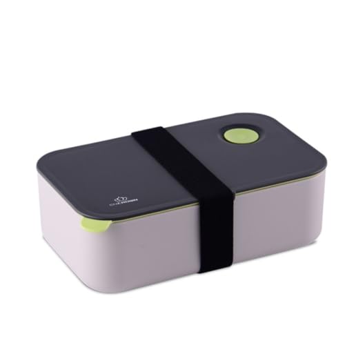 Akasooda 弁当箱 大容量 1000ml 1段 ランチボックス お弁当箱 保温 漏れ防止 オフィス 学校 アウトドア 女性 男子 保温 通勤 通学 電子レンジ対応 おしゃれ (グリーン)