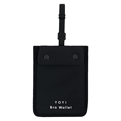 Image of YOYI YOYI RFID Blocking Bra Wallet,Travel Pouch,Secret Pocket - Credit Cards & Money & Valuables with Adjustable,Elastic Strap Suitable for All Bra Sizes Large