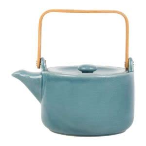 Théière sans filtre Scana Sema en grès bleu au design céramique épuré