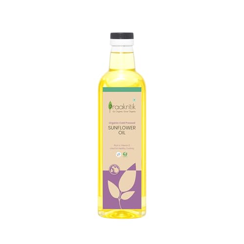 Image of Praakritik Organic Sunflower Oil 500 ML Bottle