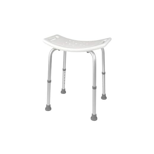 Mobiclinic, San Fermín, Silla o taburete de baño, de ducha, ortopédica, aluminio, altura regulable, respaldo, reposabrazos, conteras antideslizantes