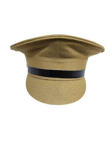Image of BookMyCostume Police Inspector Commissioner Khakhi Cap for Boys and Men 2-6 Years Brown