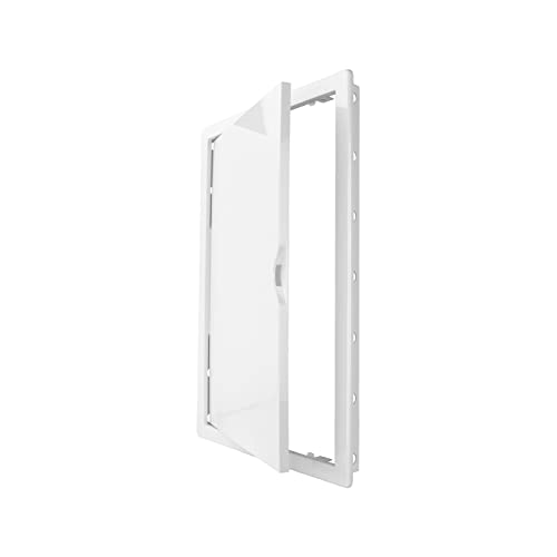 Inspection Flap 250 x 300 mm Inspection Door 25 x 30 cm Plastic Drywall Plasterboard Maintenance Flap White Suitable for Wet Rooms Flush-Mounted Flap - Image 2