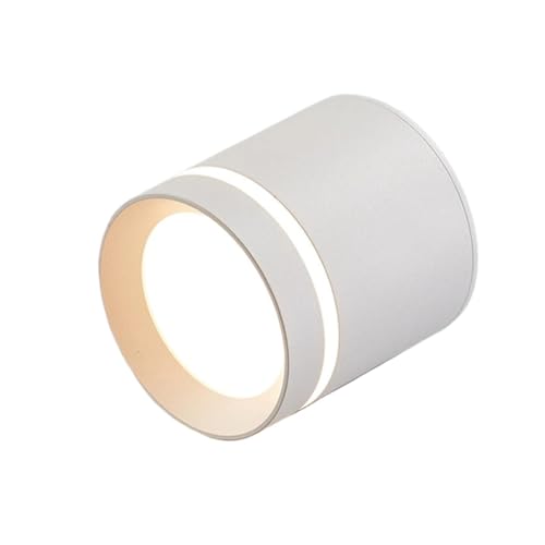 Foco empotrable LED cilíndrico gris de techo 10W regulable para proyectos de iluminación
