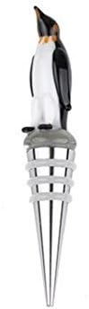Art Glass Bottle Stopper Arctic Penguin