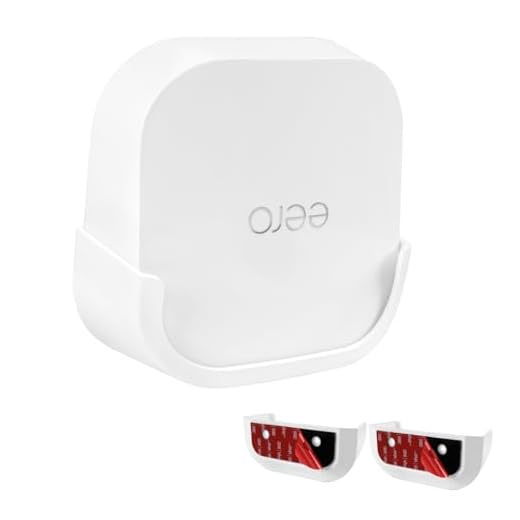 Huafly 2Pcs Screwless Wall Mount Bracket for eero 7 WiFi, VHB Stick On Holder, Strong Adhesive Holder, No Tools No Drilling No Hole-White (eero 7 Mount,2Pcs)