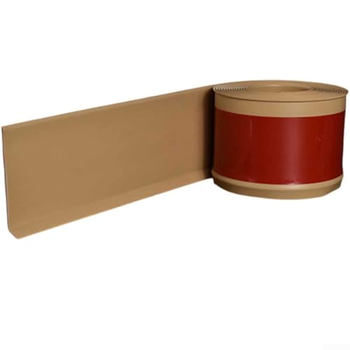 EcoLivzen Rodapié de PVC de 4 metros de largo, protección funcional de pared para cualquier espacio interior (marrón claro)