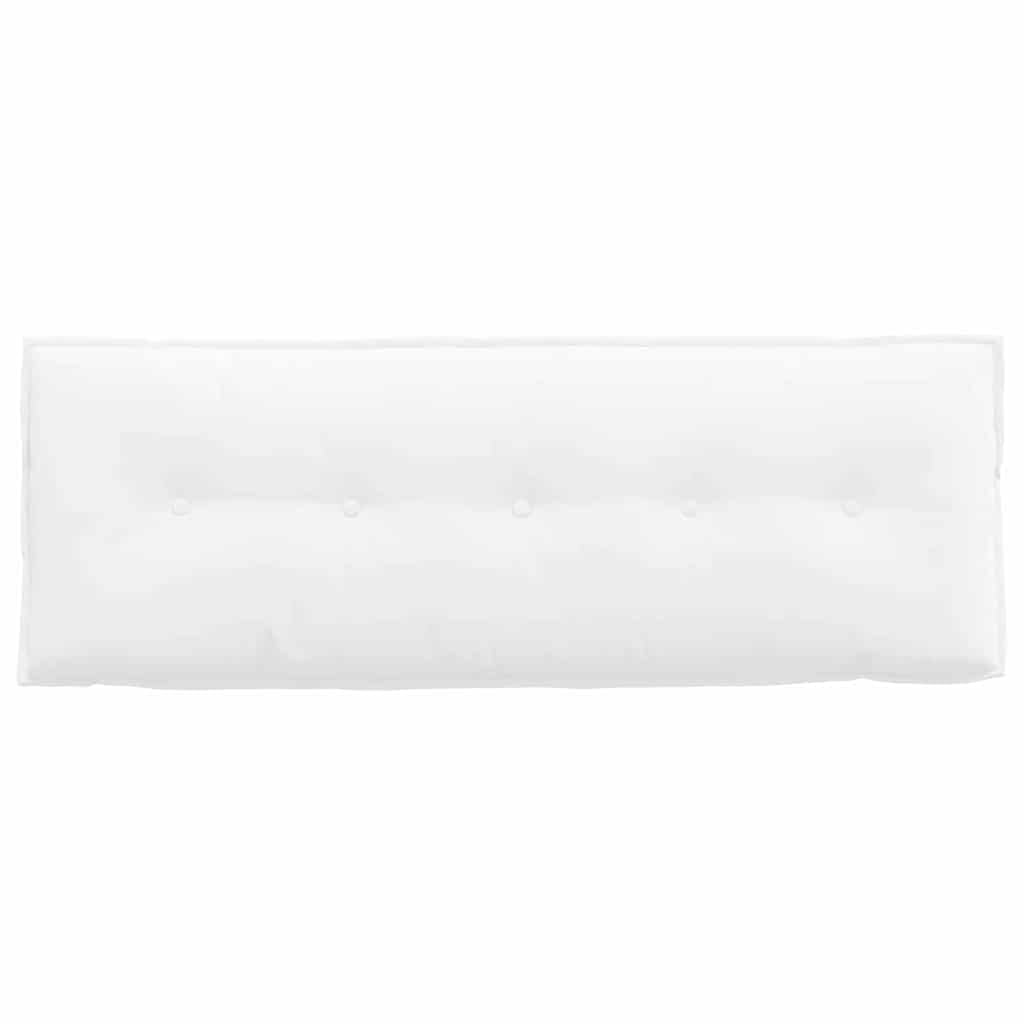 Cuscino per schienale, bianco, 140 x 19 x 50 cm, comodo cuscino per schienale da letto, in tessuto morbido, per letto e divano, cuscino da lettura con rivestimento sfoderabile e imbottitura in