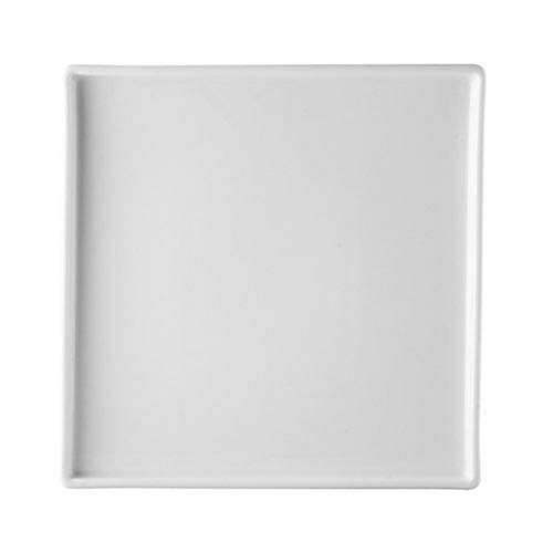 Cac China Plc-8 Palace Square Porcelain Plate (Box Of 24), 8-1/2" X 8-1/2" X 3/4", New Bone White #TOP7