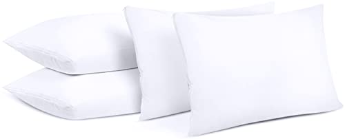 Image of Utopia Bedding 80 Pack Waterproof Pillow Protectors with Zipper Standard Size (White), Bed Bug and Dust Mite Proof Pillow case Covers, Moisture Wicking Pillow Encasements 20 x 26 Inches