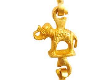 Indian Art Villa Pure Brass Swing Jhula Chain Hook with Elephant Design, Swing or Jhula Accessories for décor of Home, Hotels & Restaurants, 5.1" Inches Length-image-40