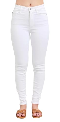 Judy Blue Women's High-Rise Bright White Skinny Jeans
