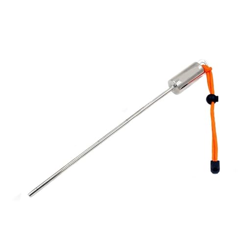 ZGYDNM Scuba Diving Fittings Stainless Steel Diving Stick Pointer Rod Underwater Shaker with Lanyard Wrist Strap Diving Stick Pointer (Color : Orange Strap, Size : 1)