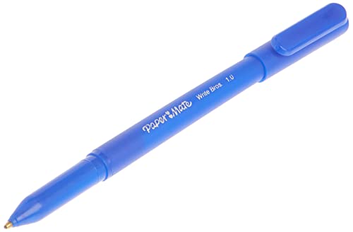 Image of Paper Mate Ballpoint Pens, Write Bros. Blue Ink Pens, Medium Point (1.0mm), 60 Count