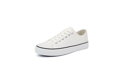 KEINDI Women’s Classic Low Top Casual Canvas Sneakers Lace Up Fashion Tennis Shoes Green by KEINDI
