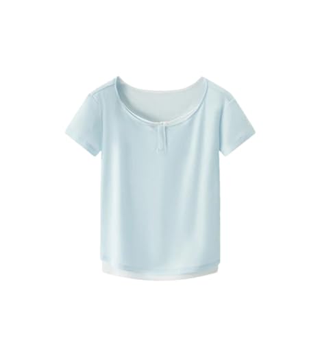 T-shirt d'été à manches courtes pour femme haut élégant ajusté